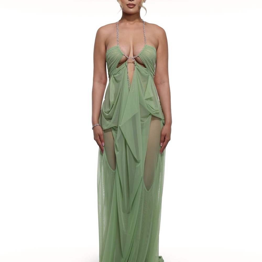 Alglist Sheer Maxi Dress